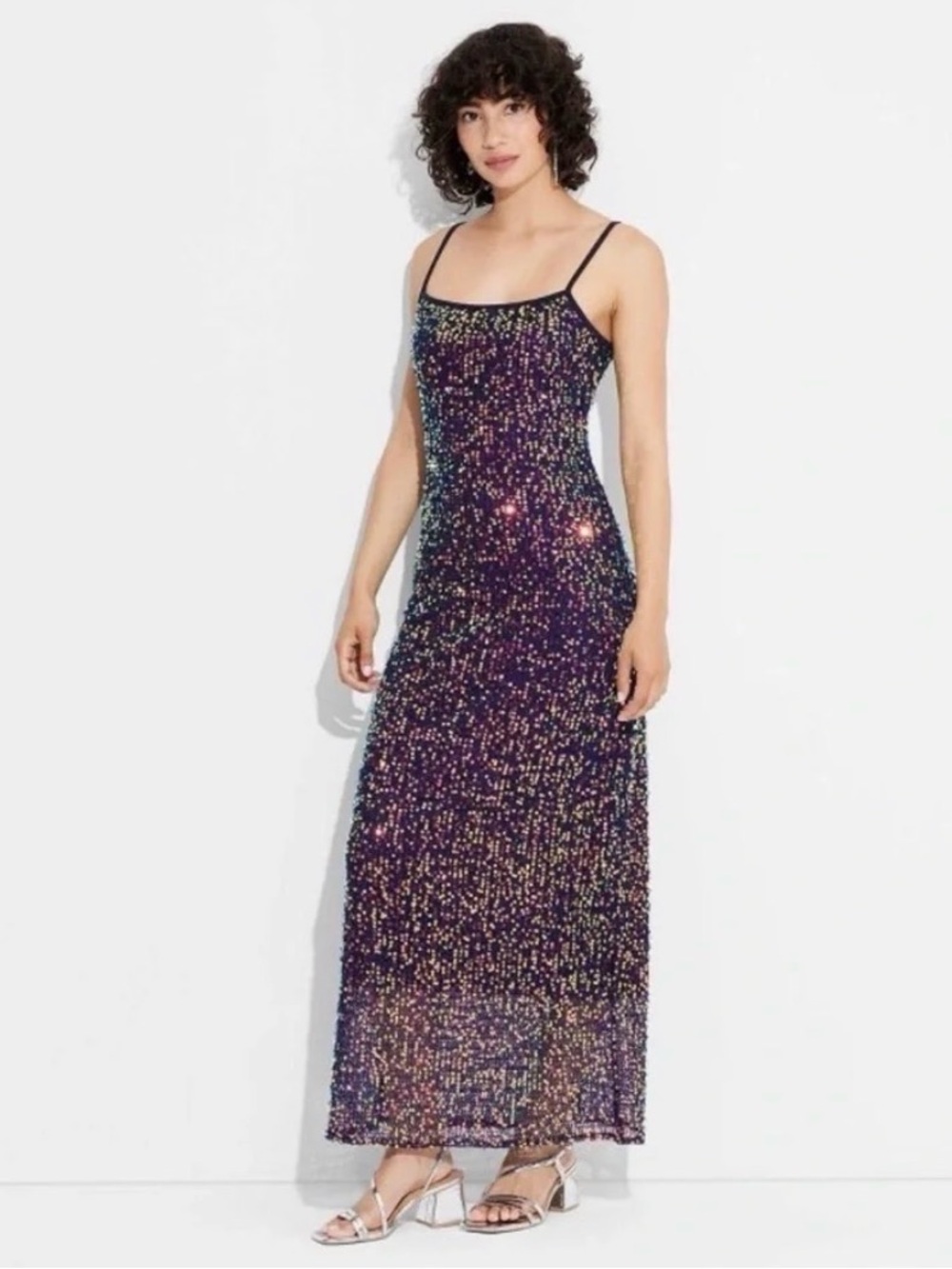 wild fable Purple Sequin Strap Maxi Dress